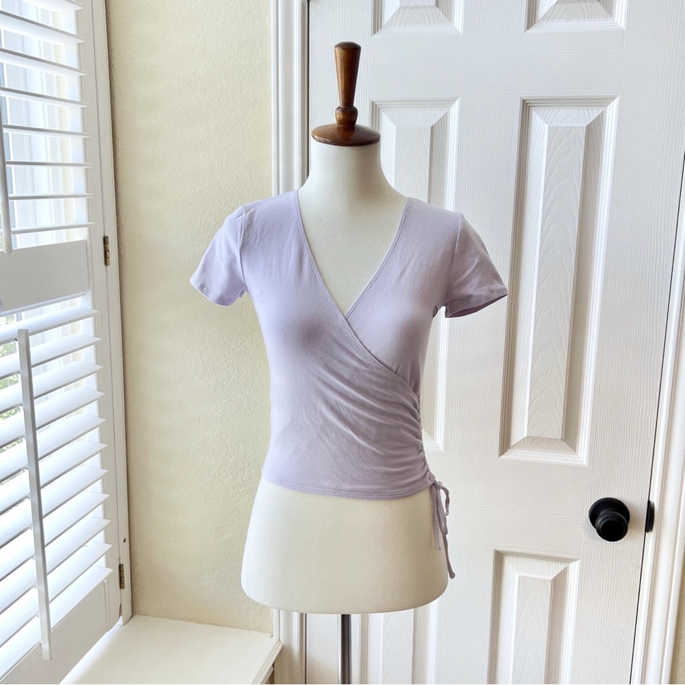 NWT Hollister Lavender Wrap Baby Tee size XS